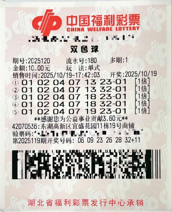 武汉彩票玩家自制屏幕选号方法 两注中二等奖